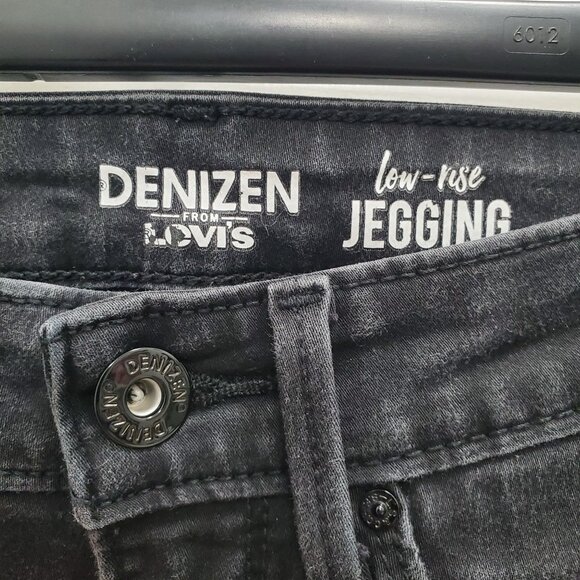 Denizen by Levi's Low-Rise Jegging Women's‎ Rinsed Black Denim Stretch Jeans W25 - Picture 4 of 8